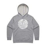 doodlewear "Botanical Lace" botanical hoodie AS Colour Womens Grey Marle by artist Anna Mollekin