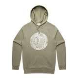doodlewear "Botanical Lace" botanical hoodie AS Colour Mens Eucalyptus by artist Anna Mollekin