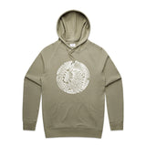 doodlewear "Botanical Lace" botanical hoodie AS Colour Mens Eucalyptus by artist Anna Mollekin