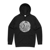 doodlewear "Botanical Lace" botanical hoodie AS Colour Mens Black by artist Anna Mollekin