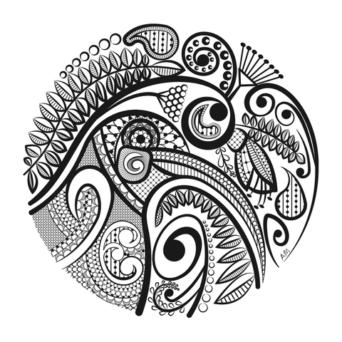  doodlewear Kiwis Lace artwork by Anna Mollekin