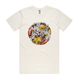 doodlewear My Sunshine flower print t shirt AS Colour Mens Staple natural by artist Anna Mollekin