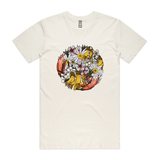 doodlewear My Sunshine flower print t shirt AS Colour Mens Staple natural by artist Anna Mollekin