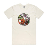doodlewear New Beginnings NZ floral tshirt AS Colour Mens Staple natural by artist Anna Mollekin