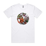 doodlewear New Beginnings NZ floral tshirt AS Colour Mens Staple white by artist Anna Mollekin