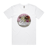 doodlewear Crowned Dahlia Crown Lynn Swan t shirt AS Colour Mens Staple White by artist Anna Mollekin