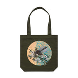 Fantail In The Manuka artwork tote bag