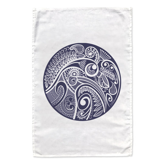 doodlewear Kiwi's Lace 100% cotton kiwi tea towel by artist Anna Mollekin