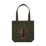 New Zealand Native Crayfish artwork tote bag